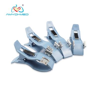 China Binaural Blue Limb Clamp Reusable ECG Electrodes For Adult AgCI/Ag Material for sale