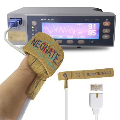 China Material médico do Pvc do dedo do sensor do oxigênio de 9 Pin Disposable Pulse Ox Sensor à venda