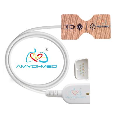 China Medical Consumable DB9 9P Disposable Spo2 Sensor Pediatric Spo2 Probe For Nihon Kohden for sale