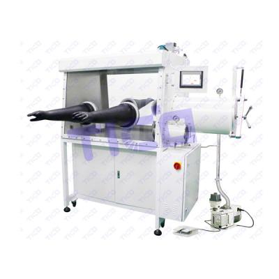 China Lab Battery Fabrication Vacuum Glovebox  Two Sided 2 Work Station for sale