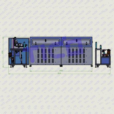 China Litio Ion Pouch Cell Assembly de la máquina de capa de la batería de la película de la transferencia del rollo en venta
