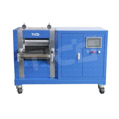 China Roll to Roll Hydraulic Rolling Calendering Machine with 330mm Width Roller for Pouch Cell Pilot Line for sale