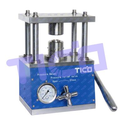 China CR20xx Coin Cell Assembly Equipment Manual Coin Cell Hydraulic Crimping Machine for sale