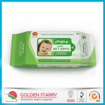 China Fragrance Biodegradable Baby Wet Wipes 80 Sheets with Flip Lid for sale