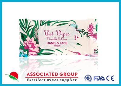 China Flavored Feminine Wipes , Feminine Antibacterial Wipes Resealable 10Pcs for sale