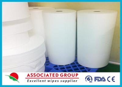 China Jumbo Rolls Spunlace Nonwoven Fabric For Wet Wipes Cross Lapping for sale