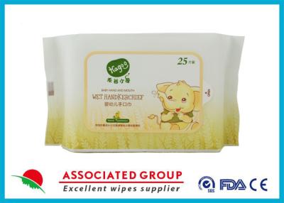 China Resealable Soft Non - Allergic Nonwoven Spunlace Wet Wipes Baby 25 Sheets for sale