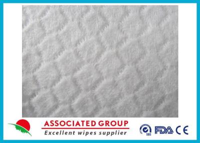 China Anti Static White Spunlace Nonwoven Fabric For Wet Wipes , Customzied size for sale