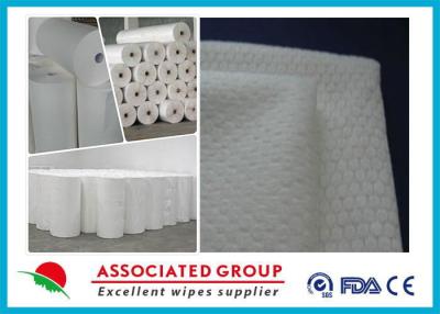 China Extra Soft Hydrophilic White Spunlace Nonwoven Fabric No Chemical binder for sale