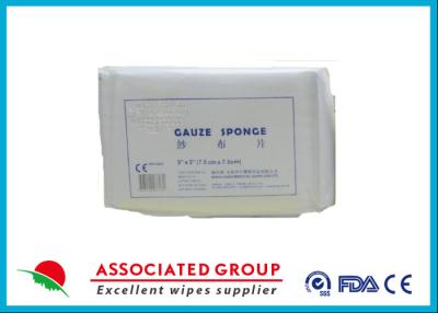 China Absorbent 4PLY Non Woven Gauze Swabs For First Aid Medical Care , 7.5*7.5cm for sale