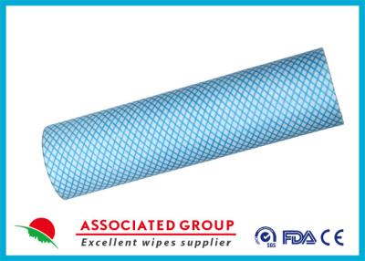 China Mesh Perforated Spunlace Printing Non Woven Fabric Roll For Household / Vehicle Cleaning for sale