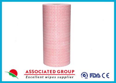 China Wavy Printing Spunlace Non Woven Roll 65GSM Household & Vehicles Cleaning Wipes for sale