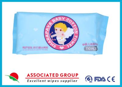 中国 Skincareの乾燥した使い捨て可能なワイプの毎日のクリーニングのために無害な純粋な綿材料 販売のため