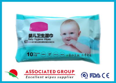 China Antibacterial Water Baby Wipes Small Package With Soybean Plant Ingredients for sale