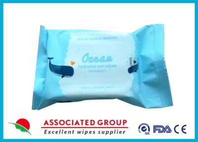 China Ultra Thick Fabric Adult Wet Wipes With Rich Marine Essence Ocean Hydrated for sale