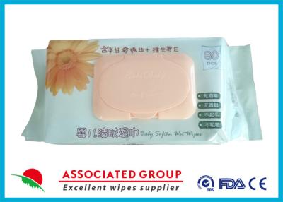 China Mild Formula Skin Care Baby Wipes Alcohol Free , Organic Cloth Baby Wipes Soft for sale