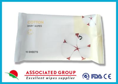 China Organic Natural Cotton Baby Wipes Biodegradable Fiber Superior Absorption for sale