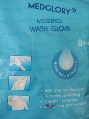 China El calentamiento por microondas del guante del lavado mojado humedeció para mejores pacientes de la ayuda en venta