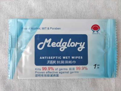 China Kills 99.9% Of Germs Antiseptic Wet Wipes Free Of Alcohol MIT Paraben for sale