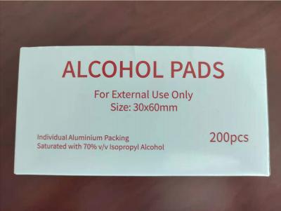 China 200 Pieces 75% Alcohol Cleaning Pads For Disinfectant Facial  And Hand for sale