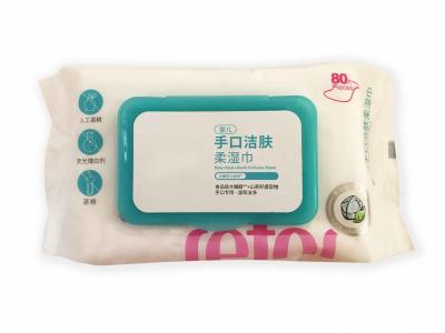 China Camellia Seed Extract Antimicrobial Baby Wipes No Artificial Flavors for sale