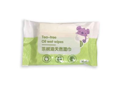 China Import Natural Tea Tree Oil Wet Wipes Skin Moisture No Alcohol Fresh Fragrance for sale