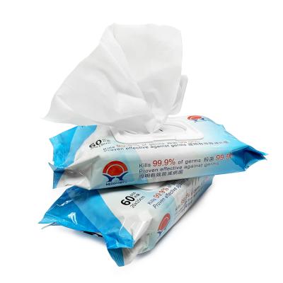 China Non Alcohol Antibacterial Wet Wipes Clean Refreshing Scent Kills 99.99% for sale
