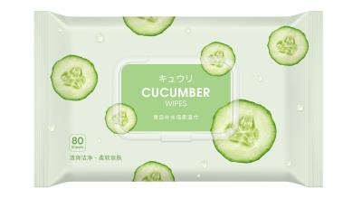 China 80ct Baby Wet Wipes Natural Cucumber Scent and Cucumber Extra Baby Wipes for sale