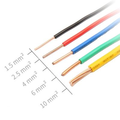 China 450/750V Flame Retardant 2.5mm 4mm Copper PVC Insulated Electrical Wire Cable for sale