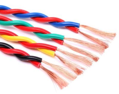China 2 Core 0.75mm 1mm 1.5mm 2.5mm Fire Alarm System Cables Copper Core PVC Twisted Pair Flexible Cable for sale