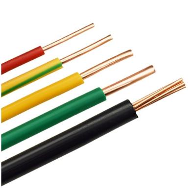 China Building House Wiring 1.5mm 2.5mm 4mm 6mm 10mm H07V-U Copper Single Core PVC for sale
