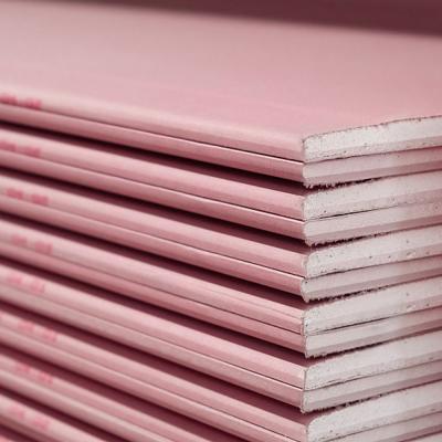 China Customized Pink Fireproof Plasterboard , Decorative 12mm Ceiling Boards for sale