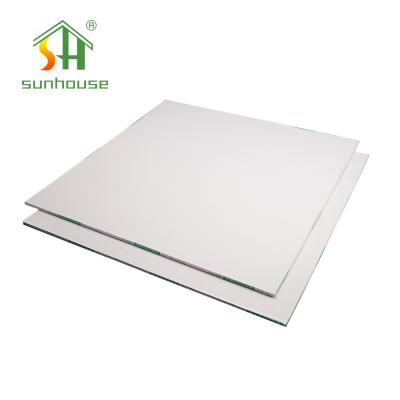 China umidade quadrada da isolação térmica da telha do teto da gipsita do PVC da borda de 8.5mm - prova à venda
