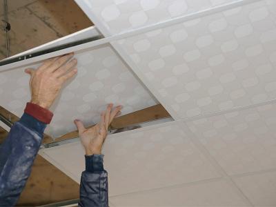 China Fume o teto falso do painel do PVC da prova para a decoração interior do teto à venda