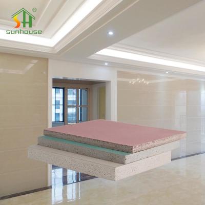 中国 SUNHOUSE 直接販売 乾壁 石膏板 9.5Mm/10.5Mm/12Mm シートロック 1200X2400Mm 石膏板 隔壁 販売のため