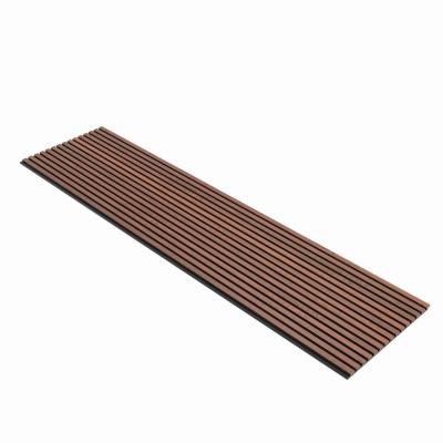 China 122x2440mm Acoustic Wooden Slats Wall MDF Board For Indoor Decoration for sale