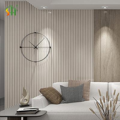 China Spot Goods Wpc Wall Panel With Sag Resistance Wpc Fluted Wall Panel For Interior Design à venda