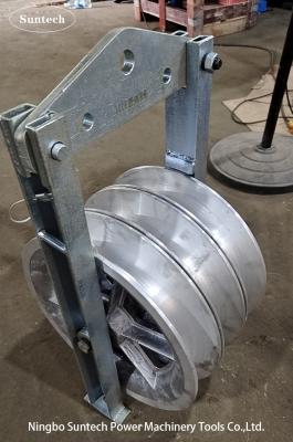 China Línea de transmisión rodillos de aluminio de Stringing Blocks With del conductor de nylon de las ruedas de la bujía métrica en venta