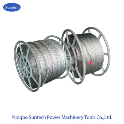 China Hexagon Galvanized Cable Pulling Device With 6 Squares Anti Twist Pilot Wire Rope for sale