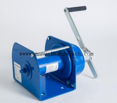 China 0.5T Heavy Duty Manual Anchor Winch / Winch Drum Brake With Self Locking Brake for sale