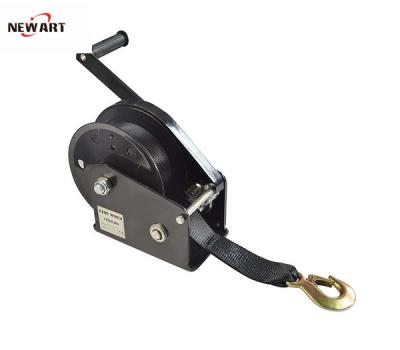 China Small Manual Operated Winch For Boat Trailer , 2600lbs Mini Rope Hand Winch With Atomatic Brake for sale
