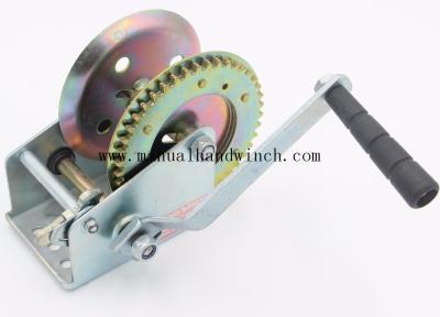 China Mini Steel Marine Manual Cable Winch / Portable Hand Crank Winch For Boat Trailer for sale