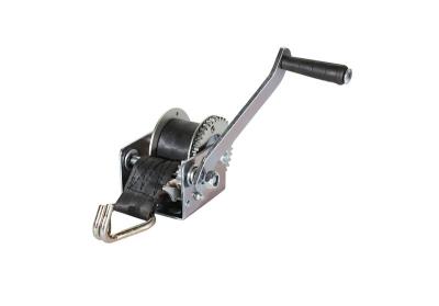 China 800 Lb Manual Hand Winch With Strap , Hand Crank Boat Winch for sale