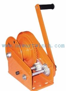 China 1800 Lb Marine Hand Winch Orange Ship Deck Equipment For Trailer Automatic Brake for sale