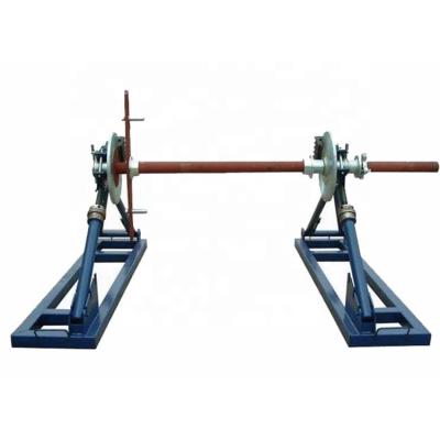 China 50KN Detachable Steel Wire Rope Mechanical Cable Drum Reel Stand To Release Wire for sale