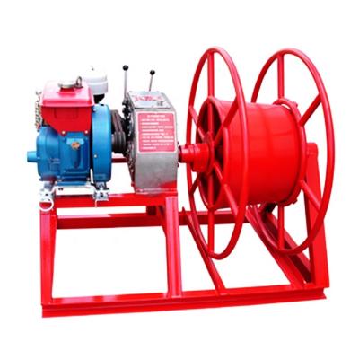 China 5 Ton Belt Drive Recovery Wire Take-Up Cable Winch Puller Machine for sale