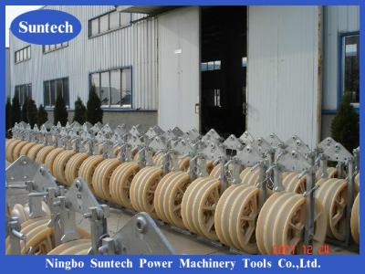 China CE ISO SHDN ACSR Transmission Line Stringing Pulley Conductor Stringing Blocks for sale