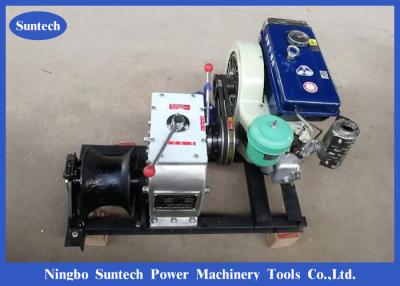 China Belt Driven 5 Ton Cable Winch Puller Diesel Engine Powered Winch for sale