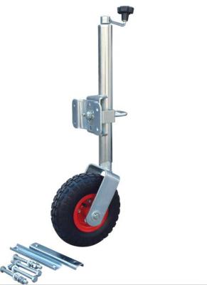 China Galvanised 500lbs Marine Swivel Trailer Jack With Pneumatic Wheel for sale