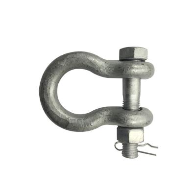 China Hot Dip Galvanized Carbon Steel 120KN 16mm D Shackle for sale